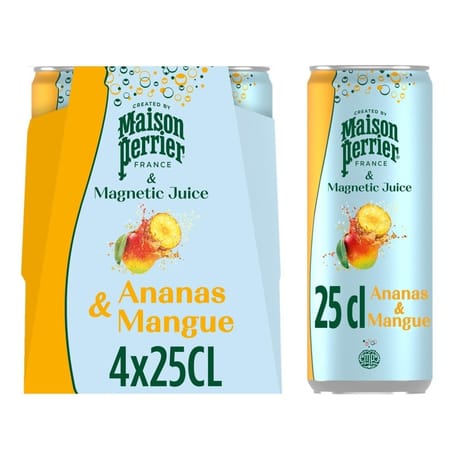 Maison perrier & magnetic juice ananas mangue 4x25cl