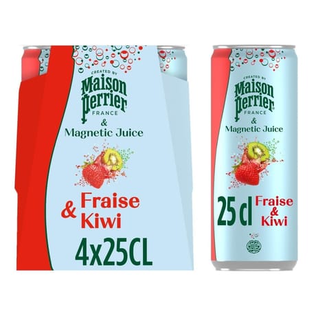Maison perrier & magnetic juice fraise kiwi 4x25cl