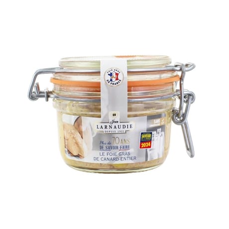 Jean larnaudie foie gras de canard entier "70 ans" france bocal 120g