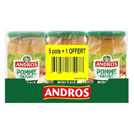 Andros pomme nature morceaux 4440g