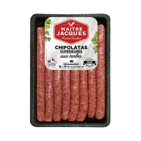 Chipolatas superieures aux herbes x8 XL Maitre Jacques