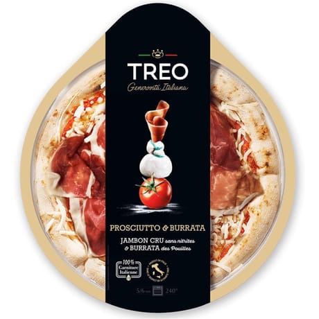 Treo Pizza prosciutto e burrata 430g