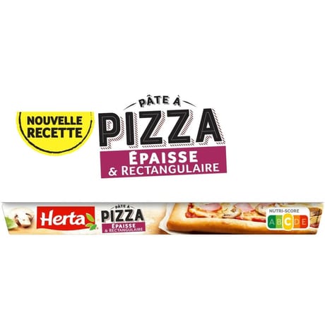 Herta pâte à pizza épaisse et rectangulaire 540g