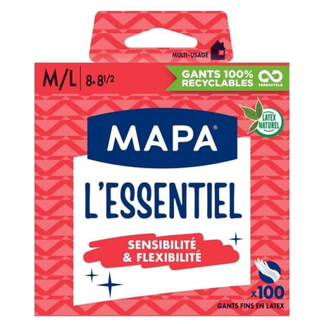 Gants l'essentiel x100 taille m/l