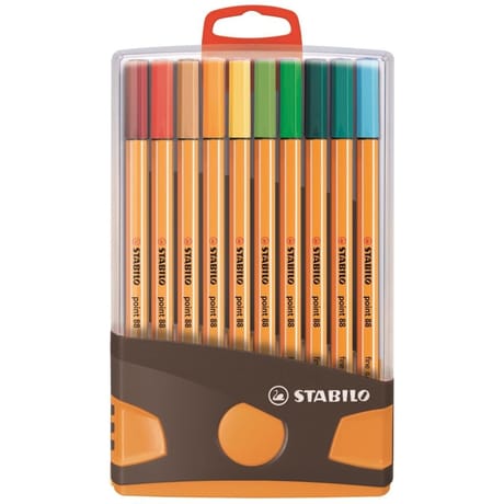 20 stylos feutres stabilo point 88 - pointe fine 0.4mm