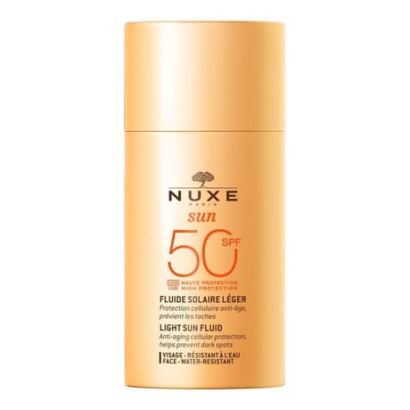 Nuxe sun fluide solaire léger visage haute protection spf50 50ml