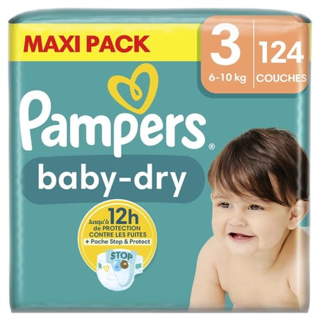 Pampers baby dry maxi t3 x124