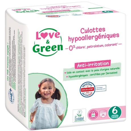 Love & green culottes hypoallergeniques et écologiques t6 x 26