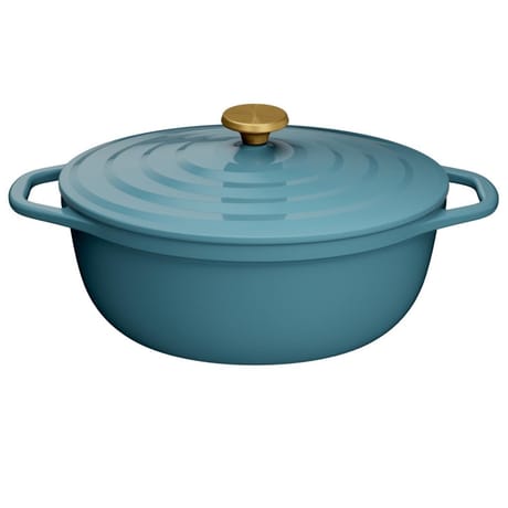 Air soft light cocotte ovale 30x23cm bleu boreal induction