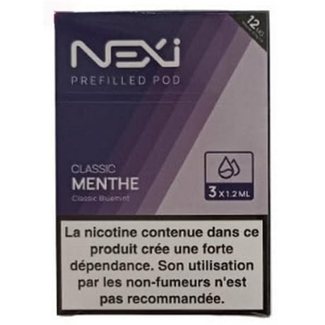 Lot 3 pods preremplis Classic Menthe 12mg Nexi One - Aspire