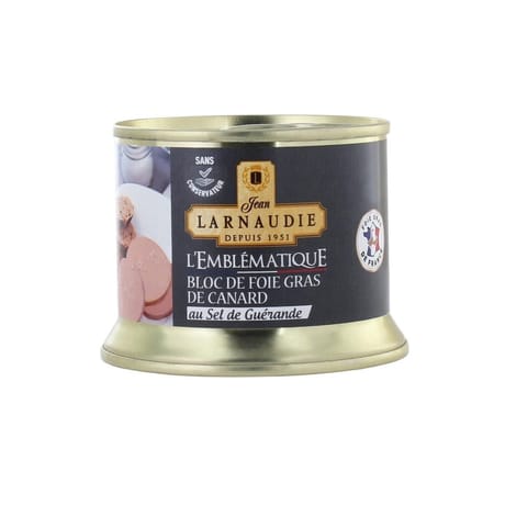 Jean larnaudie foie gras de canard entier france "l'emblematique" au sel de guerande