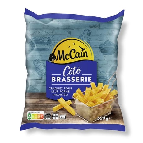 Mccain frites incurvées côté brasserie 650g