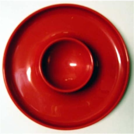 Cora coquetier rond coloris rouge