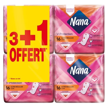 Nana serviettes Ultra regular x 64  3+1