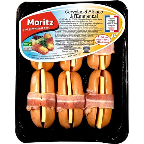 Cervelas alsacien x6 660g Moritz