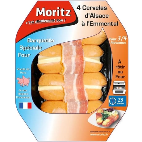 Cervelas d'Alsace à l'emmental 4x110g Moritz