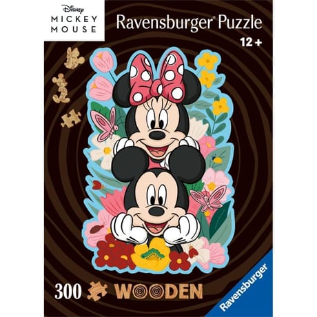 Puzzle bois forme mickey minnie 300 pièces