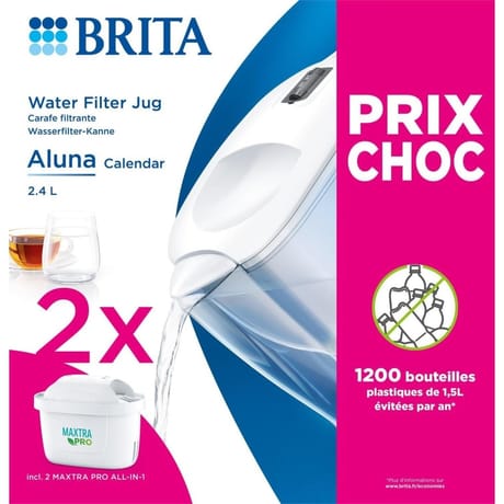Brita carafe Aluna Calendar blanche 2 mois  Maxtra Pro- prix choc 1055453