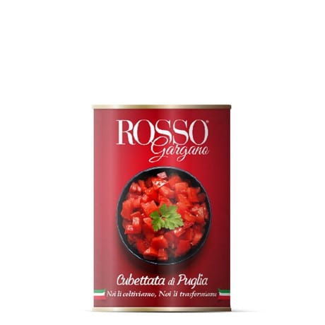 Rosso Gargano Tomates en dés des POuilles 400g