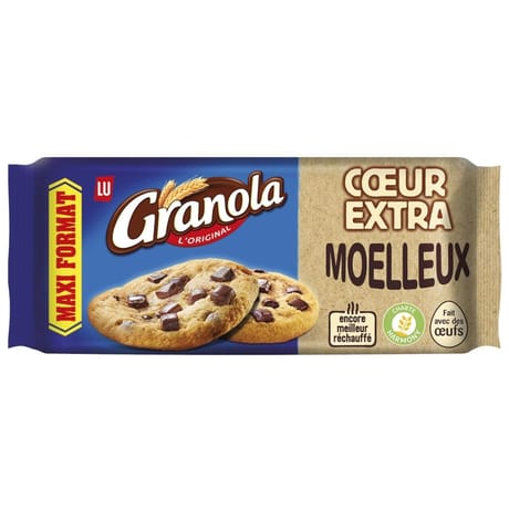 Granola cookies coeur extra moelleux chocolat 312g