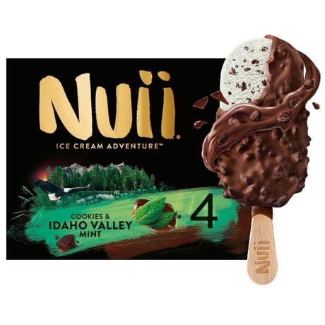 Nuii 4 bâtonnets cookies & idaho valley mint 244g