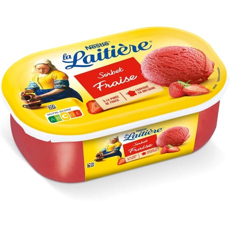 La Laitière bac sorbet fraise 558g