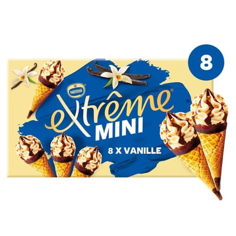 Extrême 8 mini cônes vanille 312g