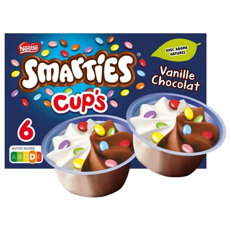 Smarties cup's vanille chocolat 6x39g