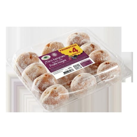 Mini beignets aux fruits rouges x8+4 offerts