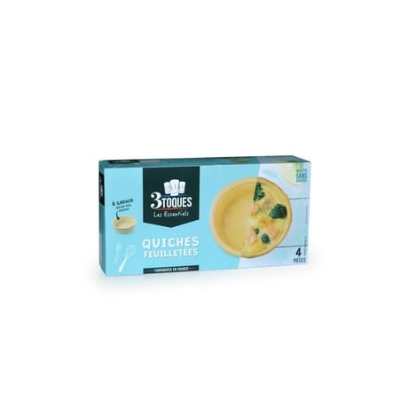 Les 3 toques etui de 4 quiches 184g