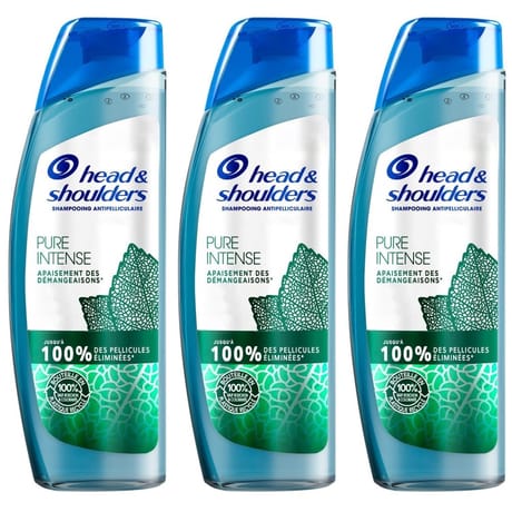 Head & shoulders pure intense shampoing apaisement demangeaisons 3x250ml