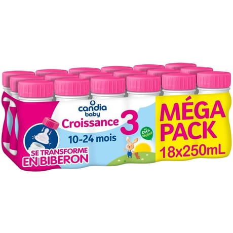 Candia baby lait de croissance 3 jumbo pack bp 25cl x18