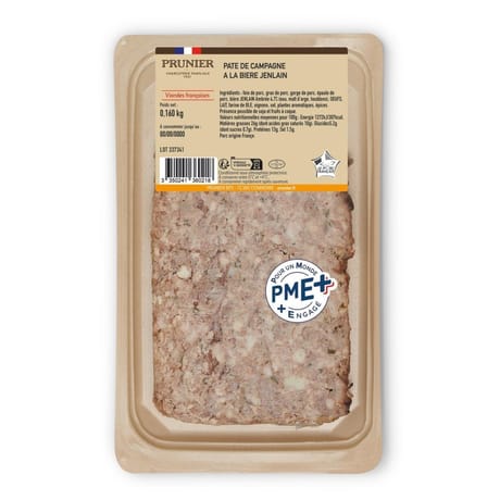 Pâté de campagne à la bière jeanlain tranche fe 160g
