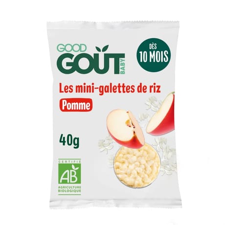 Good gout mini galettes riz pomme bio 40g