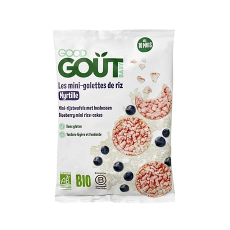 Good Goût mini galettes de riz à la myrtille bio dès 10 mois 40g