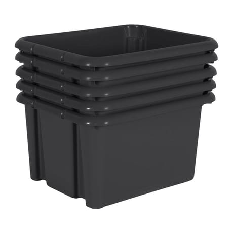 Eda promobox gris anthracite issue de matière recyclée 30l lot de 5
