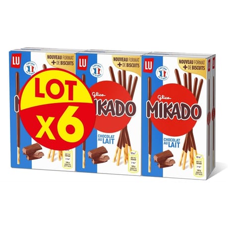 Mikado lait 100g lot x6