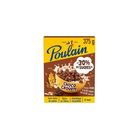 Poulain céréales choco crousti 375g