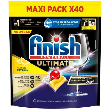 Finish powerball ultimate citron x40 capsules 0.516kg