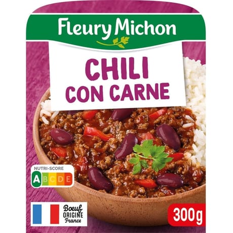Fleury michon chili con carne et riz blanc 300g