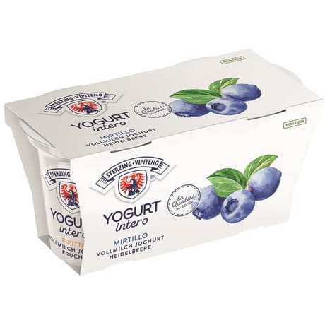 Vipiteno Yaourts entiers myrtille 2x125g