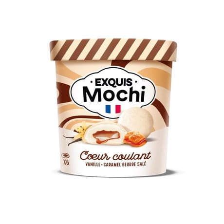 Exquis Mochi 6 mochis glacés vanille coeur coulant caramel beurre salé 180g
