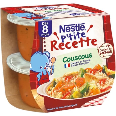 Nestlé P'tite Recette Couscous dès 8 mois 2x200g