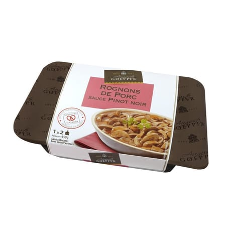 Eminces de rognons de porc sauce au pinot noir 450g