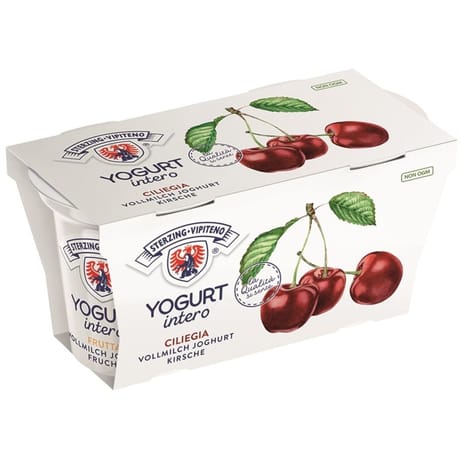 Vipiteno Yaourts entiers cerise 2x125g