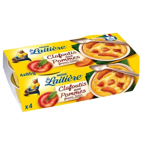 La Laitière Clafoutis aux pommes facon tatin 4x85g