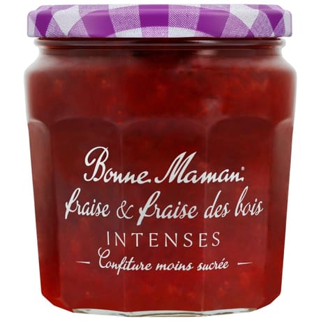 Bonne Maman confiture intense fraise & fraise des bois 335g