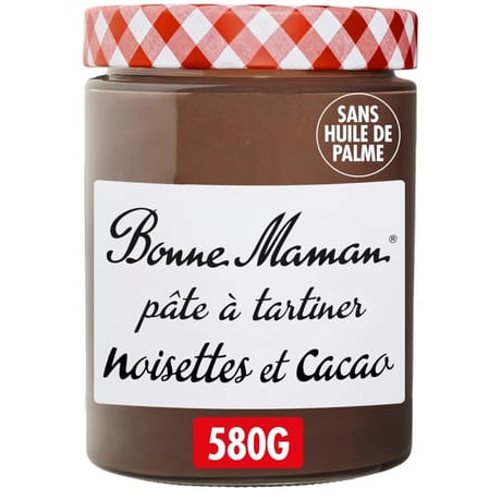 Bonne maman pâte à tartiner noisettes cacao 580g