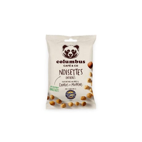 Columbus noisettes entieres torrefiees sachet 40g