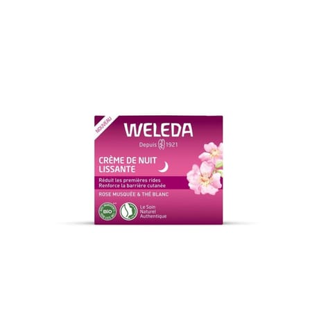 Weleda crème de nuit rose musquée & thé blanc 40 ml